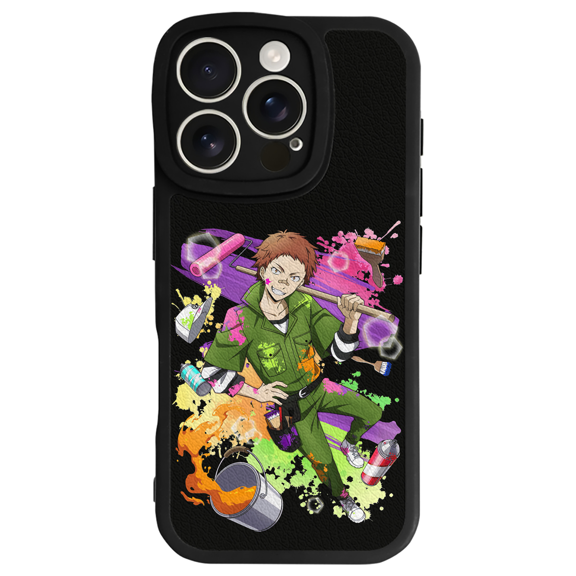 （画像用） 文豪ストレイドッグス Bungo Stray Dogs 【iPhone 16シリーズ対応】シリコンスマホケース（レザー調） 材質：シリコン